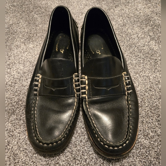 Sebago Men's Loafers Black Leather Size 8 GUC - Picture 1 of 6
